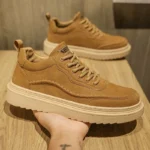 Men's Shoes 2025 Autumn New Men's Breathable Trbottomy Shoes Trbottomy Easiest for Match Thick-Soled Sports Shoes Casual Sneakers Leather Shoes