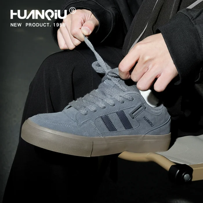 Universal Men's Board Shoes Gray Blue Bread Shoes Men's Spring Trendy Casual American All-match Slide Top-breaking Board Shoes - Image 5