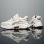 Men's shoes Spring Breathable  new trendy all-match deodorant thin mesh sports casual white sneakers fashion shoes - Image 2
