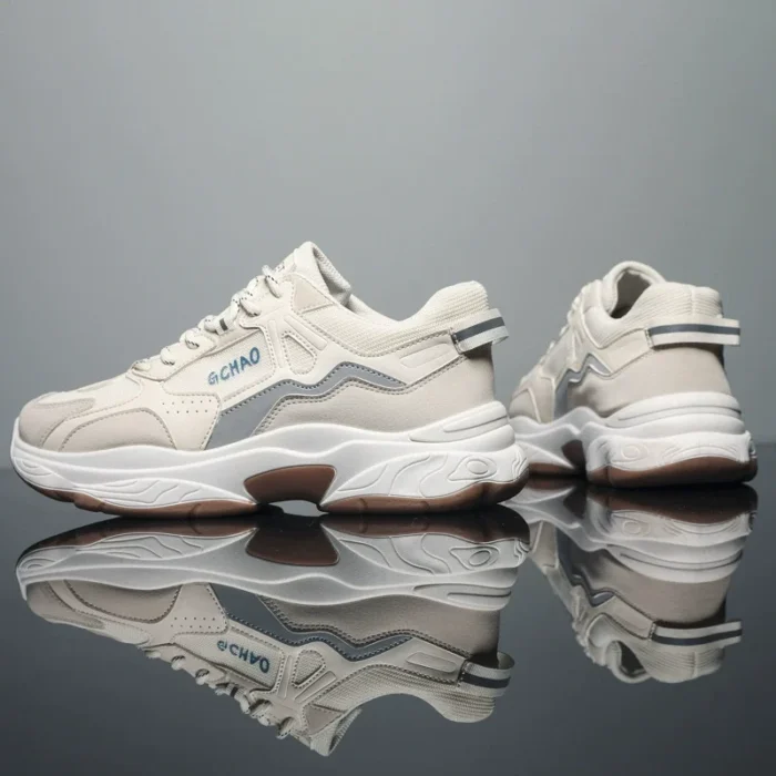 Men's shoes Spring Breathable  new trendy all-match deodorant thin mesh sports casual white sneakers fashion shoes - Image 2