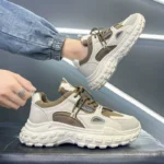 Popular online popular men's shoes New Spring versatile casual height increasing white sports Hong Kong style Daddy ins fashion shoes - Image 3