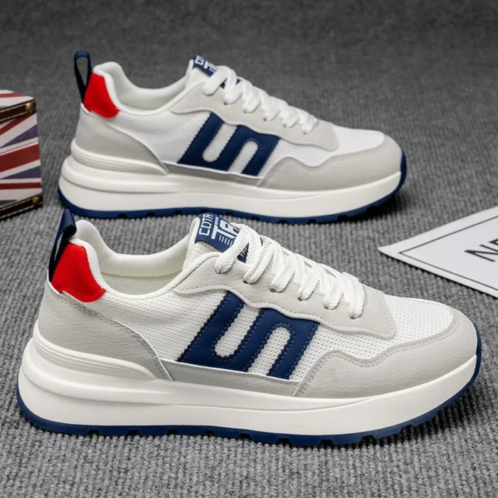Men's Shoes New Summer Mesh Breathable Versatile Casual Sports Shoes Men's Running Thick-Soled Student Dad Shoes - Image 3