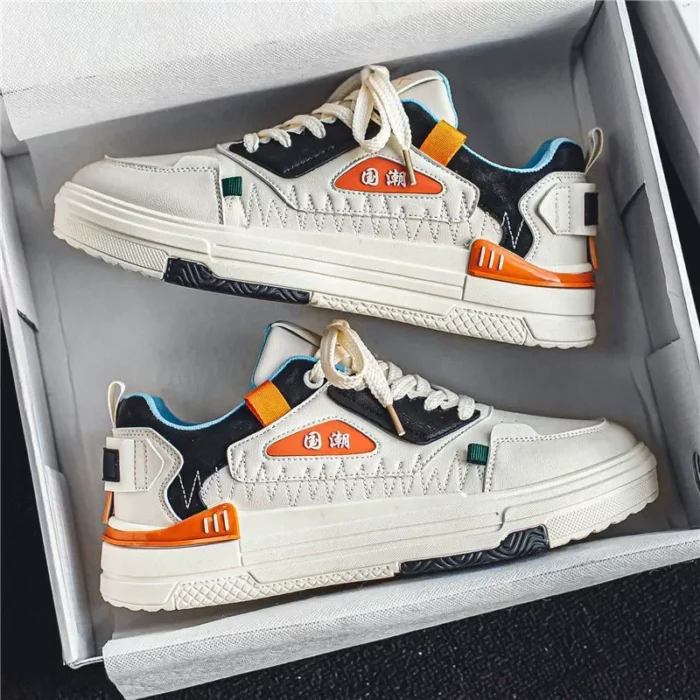 Men's Shoes  Autumn New Chinese Style Sports White Shoes Student Versatile Breathable Wear-Resistant Casual Sneakers - Image 1