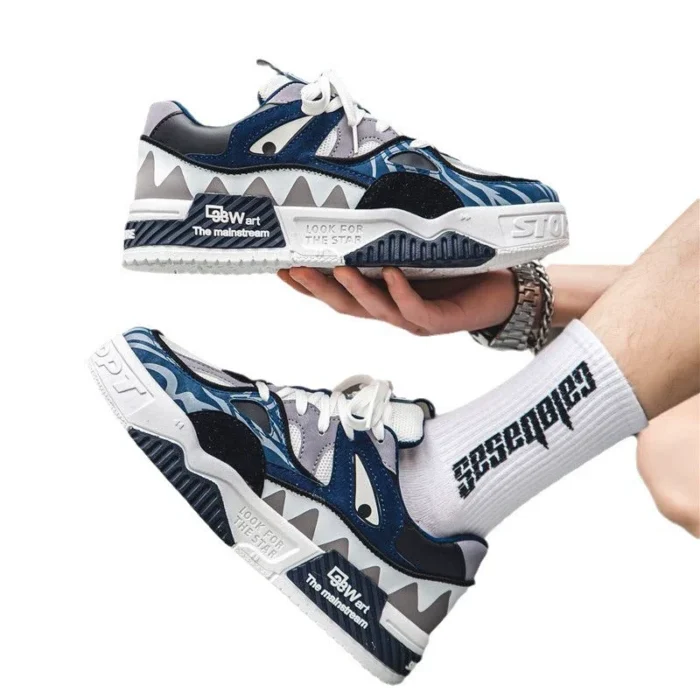 Trendy Brand Men's Shoes Summer Trendy All-match Sports Casual Board Shoes Niche Design Thick Bottom Teenager Trendy Shoes - Image 5