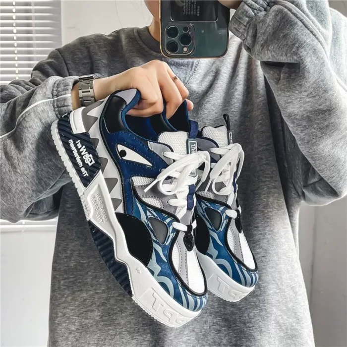 Trendy Brand Men's Shoes Summer Trendy All-match Sports Casual Board Shoes Niche Design Thick Bottom Teenager Trendy Shoes - Image 1
