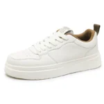 White Men's Shoes Spring New Breathable Low-top Thick-soled Trendy All-match Sneakers Men's Height-increasing Casual Fashion Trendy Shoes - Image 5