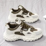 Popular online popular men's shoes New Spring versatile casual height increasing white sports Hong Kong style Daddy ins fashion shoes