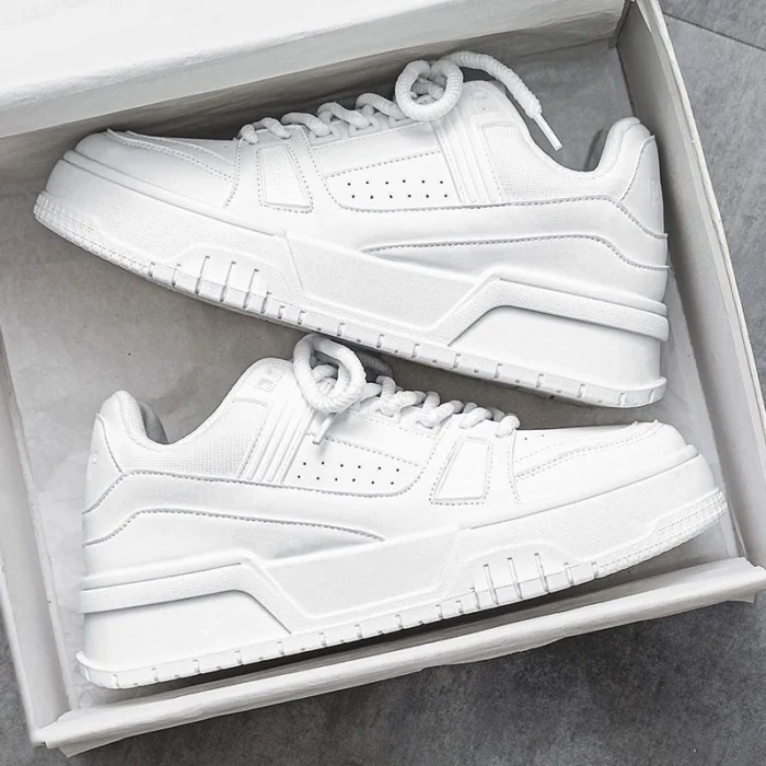 Men's Shoes Autumn New Breathable White Shoes Niche Design All-match Youth sneaker Platform Casual Board Shoes for Men - Image 2