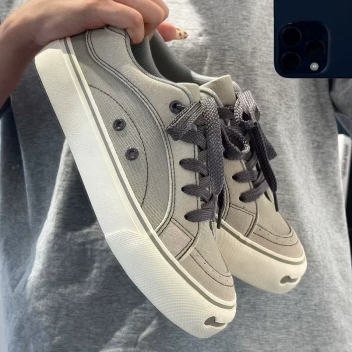 Vasibaen Men's Shoes Trendy Shoes 2025 New Men's Canvas Shoes Yellow Brown Design Niche Sneakers for Men - Image 2