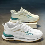 Men's Shoes Summer Breathable New Youth Sports Shoes Mesh Running Casual White Thick-Soled Dad Trendy Shoes - Image 3