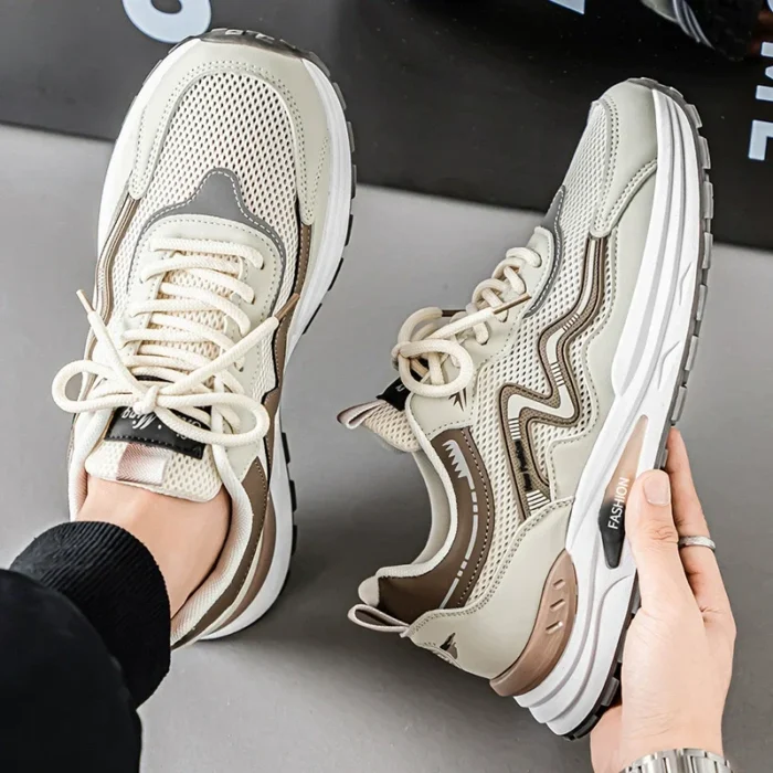Men's Shoes Summer New Breathable Sandals Trendy Versatile Youth Hollow Mesh Shoes Casual Soft Sole Non-Slip Running Shoes - Image 1