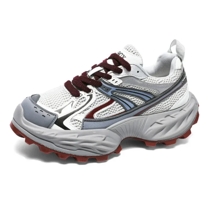 European Station Four Seasons Men's Shoes Spring Mesh Breathable Casual sneaker All-match Student Thick Sole Increased Dad Shoes - Image 5
