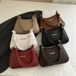 New Commuting Solid Color Underarm Bag Crossbody Bag Casual Fashion Shoulder Bag Spring Temperament Women's Handbag