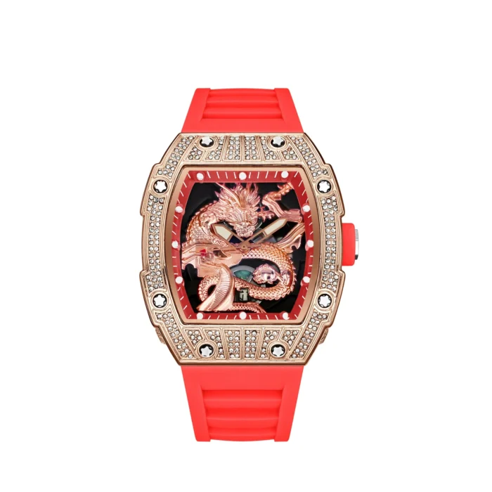 Wholesale Cross-border Foreign Trade New Richard Barrel Luminous Waterproof Great Wall Dragon Quartz Watch Men - Image 2
