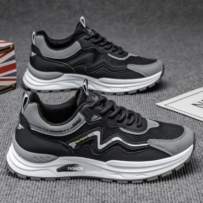 Men's Shoes Summer New Breathable Sandals Trendy Versatile Youth Hollow Mesh Shoes Casual Soft Sole Non-Slip Running Shoes - Image 4