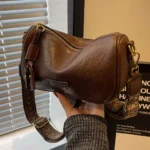 This Year's Popular Small Bags for Women Spring Versatile  New Fashion Wide Shoulder Crossbody Bag Retro Pillow Bag