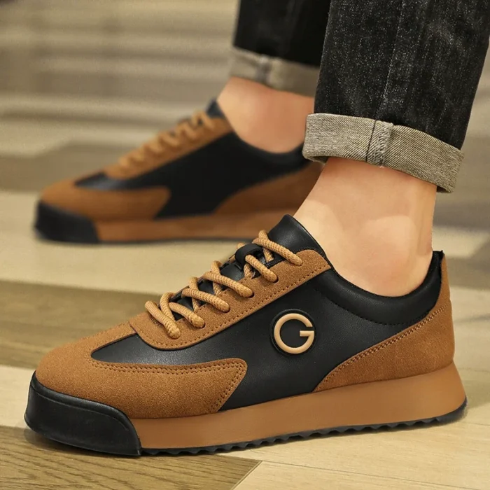 Men's Shoes  Autumn New Korean Style Casual Sports Thick Sole Men's Trendy All-match Fashionable Low-top Sneakers - Image 4