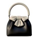 Textured Commuting Bag Women's New Spring and Summer Style Pleated Handbag Contrast Color Bow Bucket Bag - Image 2
