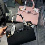 Lychee Pattern Hand-Held Silk Scarf Platinum Bag  New High-End Large-Capacity Single Shoulder Kelly Bag Kelly Cross-Border - Image 4