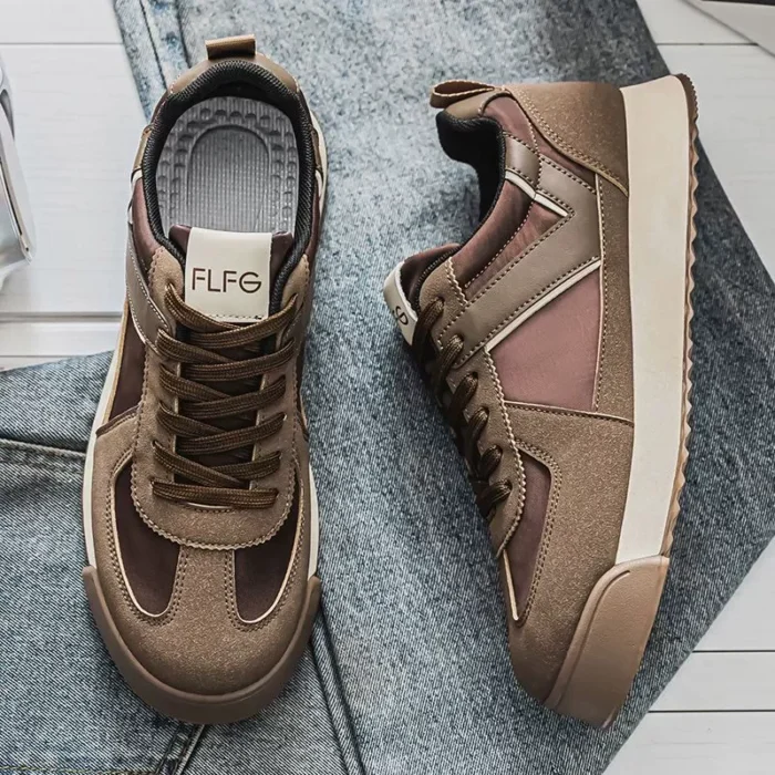 Men's Shoes Spring Niche Design High-End Retro Versatile Casual Sneakers Men's Sports Thick-Soled Wear-Resistant Forrest Gump Shoes - Image 1
