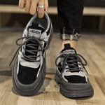 Men's Shoes Autumn Breathable 2024 New All-match Casual Sneakers Men's Thick-soled Low-top Tooling Leather Martin Boots for Men
