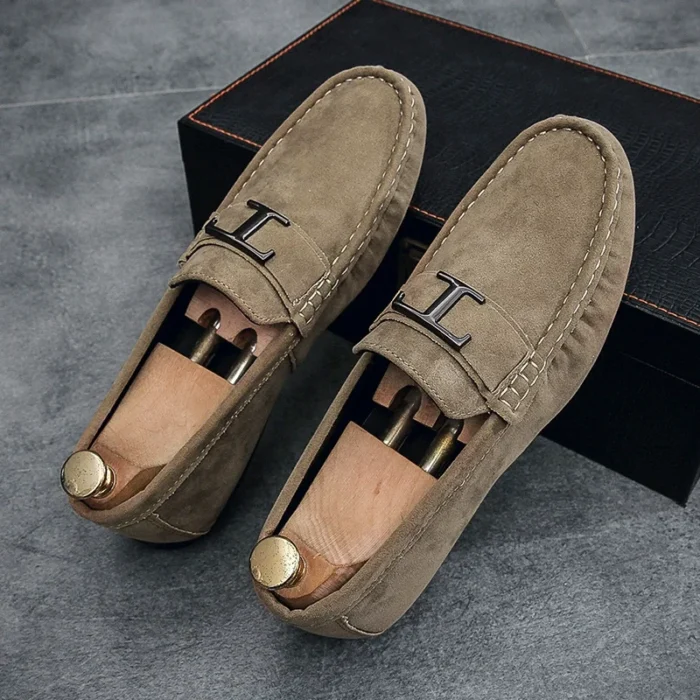 Doudou Shoes Men's  Spring New Men's Casual Loafers Business Trbottomy Soft Sole Driving Shoes - Image 4