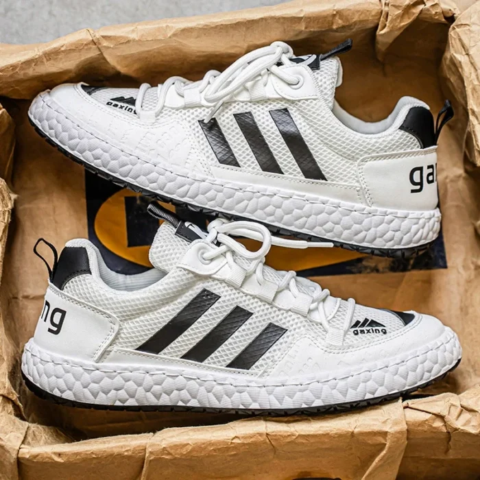 European Men's Low-Top Skate Shoes Student Versatile Sports Casual Shoes Tiktok Live Mesh Breathable Men's Shoes - Image 3