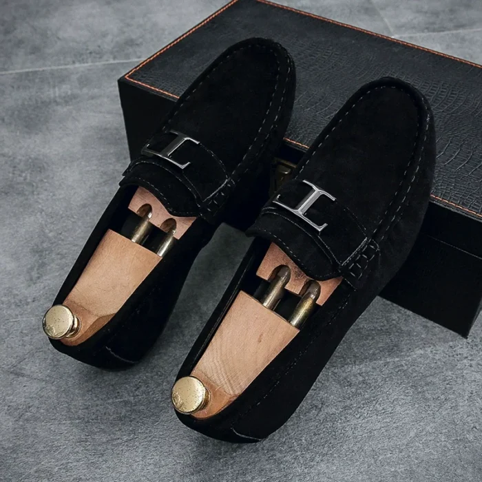 Doudou Shoes Men's  Spring New Men's Casual Loafers Business Trbottomy Soft Sole Driving Shoes - Image 3