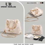 Ur Diamond Chain Bucket Bag for Women New Commuter Armpit Bag Accessible Luxury Single Shoulder Crossbody Bag Small Square Bag - Image 2