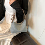 Niche Design Denim Armpit Bag for Women  New Trendy Fashion Versatile One-Shoulder High-End Satchel Bucket Bag - Image 3