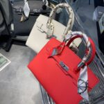 Lychee Pattern Hand-Held Silk Scarf Platinum Bag  New High-End Large-Capacity Single Shoulder Kelly Bag Kelly Cross-Border - Image 3