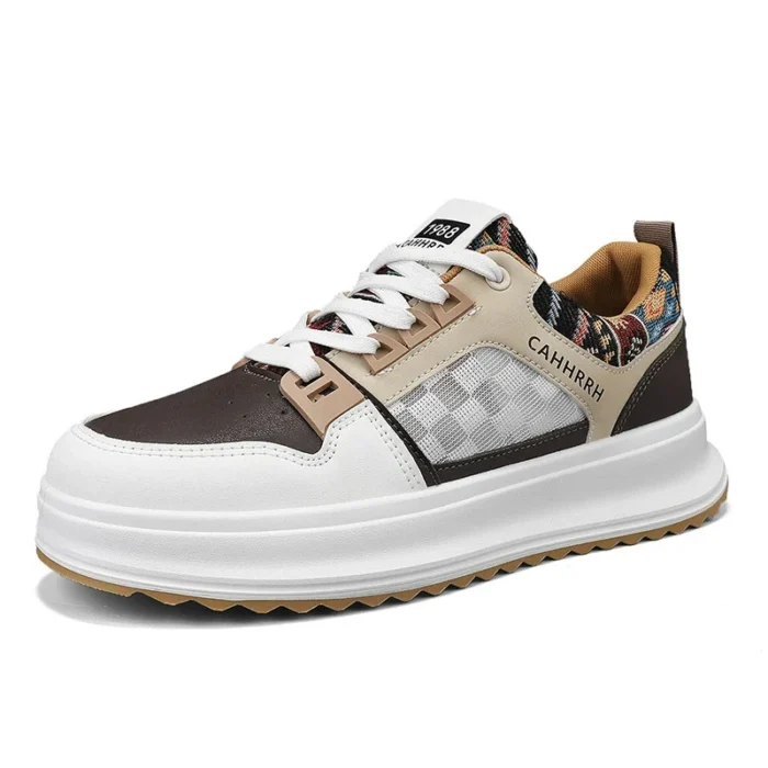 Spring New Men's Low-top Skateboard Shoes Thick-soled Sports Casual Shoes for Students Tiktok Live Mesh Niche Men's Shoes - Image 5
