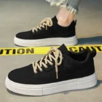 White Canvas Men's Shoes New Summer Breathable All-match Casual Board Shoes Student Platform Sports Black Cloth Shoes Trendy Shoes - Image 3