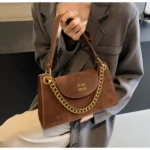 Cross-Border New Chain Handbag Frosted Texture Versatile Shoulder Crossbody Bag Fashionable Outing Armpit Women's Bag - Image 2