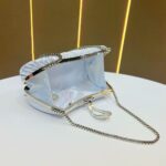 New style evening dress banquet handbag one-shoulder evening dress small bag cheongsam crossbody bag evening lady pleated handbag - Image 3