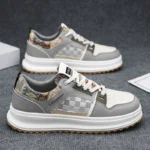 Spring New Men's Low-top Skateboard Shoes Thick-soled Sports Casual Shoes for Students Tiktok Live Mesh Niche Men's Shoes - Image 4