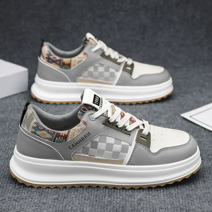 Spring New Men's Low-top Skateboard Shoes Thick-soled Sports Casual Shoes for Students Tiktok Live Mesh Niche Men's Shoes - Image 4