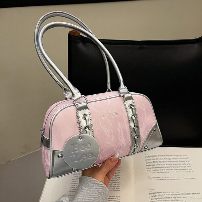 Casual Western Style Handheld Bowling Bag Women's  New Arrival Fashionable Retro Pillow Bag All-match Shoulder Bag - Image 1