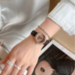 Counter Straight Hair Quality Trendy Brand New Diamond Digital Women's Steel Band Watch Douyin Popular Genuine Leather Women's Versatile - Image 3