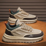 Men's Autumn and Winter Casual Shoes Retro Sneakers Four Seasons Shoes Stylish Men's Leather Shoes - Image 3