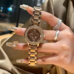 Counter Straight Hair Quality Trendy Brand New Diamond Digital Women's Steel Band Watch Douyin Popular Genuine Leather Women's Versatile - Image 2