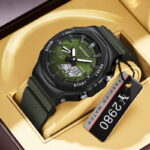 Octagonal Oak Hand-Raising Light Watch Men's Trendy Luminous Fashion Steel Heart Waterproof Sports Alarm Clock Live Explosions