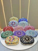 Cross-border Rhinestone Sunflower Dress Banquet Bag Luxury Celebrity Elegant All-match Diamond-encrusted Crossbody Small Handbag Full Diamond - Image 4