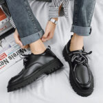 Cross-border Derby Shoes New Leather Shoes Men's Shoes Hong Kong Style Mori Style Low-top Small Leather Shoes Youth Casual Shoes Martin Shoe - Image 3