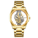 Cross-border new double-sided transparent hollow automatic mechanical watch men's watch men's waterproof luminous quartz watch TikTok - Image 3