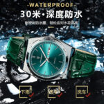 Poedagar Ultra-Thin Dual Calendar Men's Watch Trendy Fashion Leather Strap Quartz Watch Live Export Popular Wristwatch - Image 2