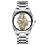 Cross-border new double-sided transparent hollow automatic mechanical watch men's watch men's waterproof luminous quartz watch TikTok - Image 4