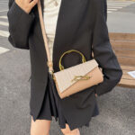 Autum New Style Diamond-Encrusted Fashionable Handbag Textured Cross-Body Women's Pu Small Square Bag for Going Out - Image 3